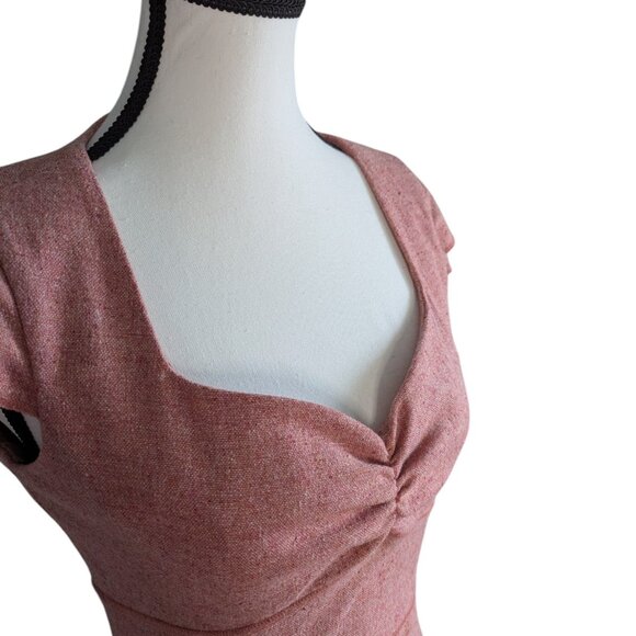 Club Monaco Meredith Cap-Sleeve Tweed Sheath Dress- Sz 0 - Picture 2 of 5